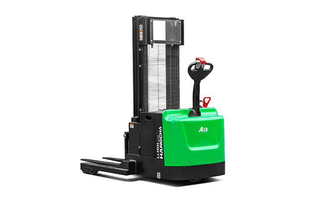 A Series Electric Lithium-ion Industrial Walkie Straddle Stacker 2,500-4,000lb