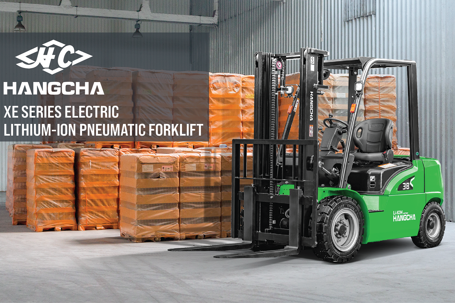 The New XE Series Electric Lithium-ion Pneumatic Forklift From Hangcha Group
